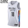 Canotte Bambino Brooklyn Nets Yuta Watanabe 18 Nike 2022-23 City Edition Bianco Swingman